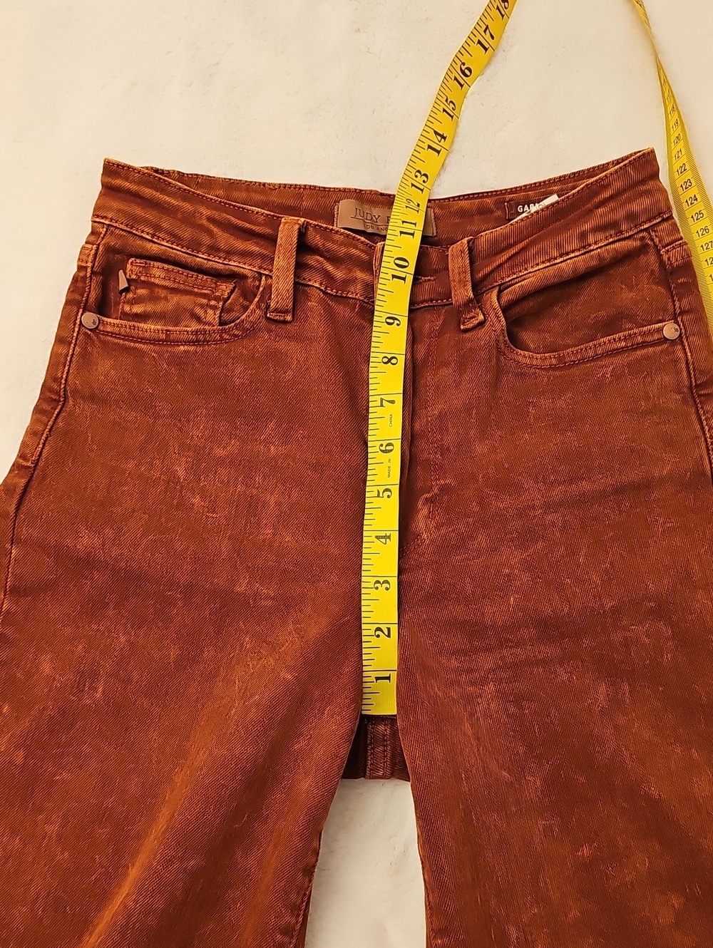 Judy Blue Retro Wide High Rise Pumpkin Spice Jeans Size 3/26 - Picture 7 of 13